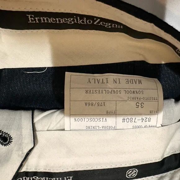 Vintage Ermenegildo Zegna Navy Men’s Trousers